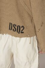 Dsquared2 Iconic BEIGE Pocket Sweater - Image 5