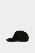 Dsquared2 Iconic BLACK Baseball Cap D2 - Image 3