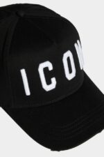Dsquared2 Iconic BLACK Be Icon Baseball Cap - Image 5