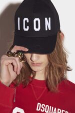 Dsquared2 Iconic BLACK Be Icon Baseball Cap - Image 6