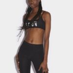 Dsquared2 Iconic BLACK/CYCLAMEN Be Icon Sport Bra D2 BLACK