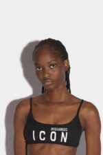 Dsquared2 Iconic BLACK/CYCLAMEN Be Icon Sport Bra D2 BLACK - Image 3