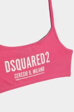 Dsquared2 Iconic BLACK D2 Kids Sports Bra - Image 3