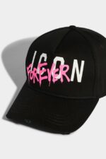 Dsquared2 Iconic BLACK Icon Forever Baseball Cap - Image 5