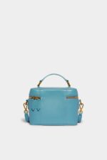 Dsquared2 Iconic BLACK/LIGHT BLUE D2 Statement Crossbody Bag - Image 2