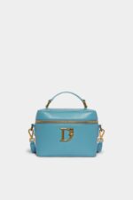 Dsquared2 Iconic BLACK/LIGHT BLUE D2 Statement Crossbody Bag
