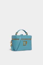 Dsquared2 Iconic BLACK/LIGHT BLUE D2 Statement Crossbody Bag - Image 3