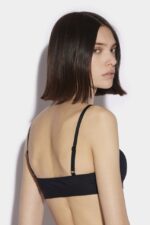 Dsquared2 Iconic BLACK Mini Logo Sport Triangle Bra - Image 3