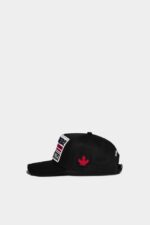 Dsquared2 Iconic BLACK/NAVY D2 Baseball Cap - Image 3