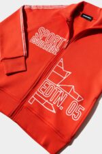Dsquared2 Iconic BLACK/ORANGE D2Kids Sport Edtn.05 Zipped Sweater - Image 3