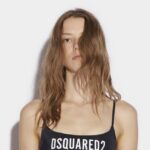 Dsquared2 Iconic BLACK/RED Ceresio 9 Brassiere Top D2 BLACK