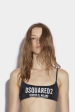 Dsquared2 Iconic BLACK/RED Ceresio 9 Brassiere Top D2 BLACK