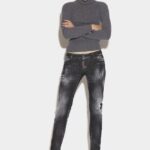 Dsquared2 Iconic Black Ripped Knee Wash Jennifer Jeans