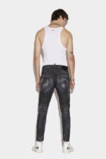 Dsquared2 Iconic Black Ripped Knee Wash Skater Jeans - Image 2