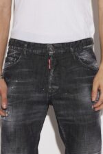 Dsquared2 Iconic Black Ripped Knee Wash Skater Jeans - Image 3