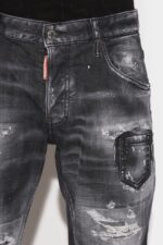 Dsquared2 Iconic Black Ripped Wash Skater Jeans - Image 3