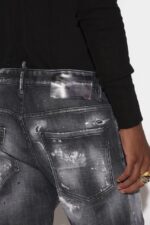 Dsquared2 Iconic Black Ripped Wash Skater Jeans - Image 4