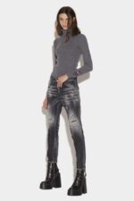 Dsquared2 Iconic Black Squat Wash Skinny Dan Jeans D2 BLACK
