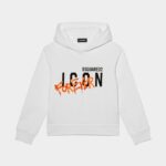 Dsquared2 Iconic BLACK/WHITE D2Kids Hoodie