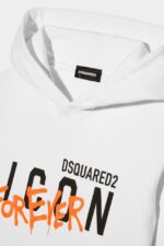Dsquared2 Iconic BLACK/WHITE D2Kids Hoodie - Image 3