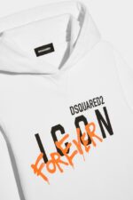 Dsquared2 Iconic BLACK/WHITE D2Kids Hoodie - Image 4