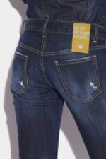 Dsquared2 Iconic Brown Tab Partially Organic Cotton Cropped Jeans - Image 5