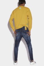 Dsquared2 Iconic Brown Tab Partially Organic Cotton Skater Jeans D2 BLUE - Image 2