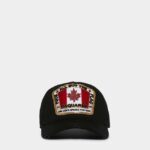 Dsquared2 Iconic Canadian Flag Baseball Cap BLACK D2 BLACK
