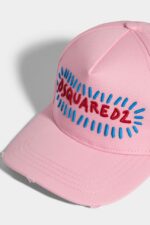 Dsquared2 Iconic Cartoon Baseball Cap WHITE/LIGHT PINK - Image 5
