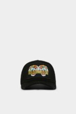 Dsquared2 Iconic Chinese NY Baseball Cap BLACK/RED - Image 2