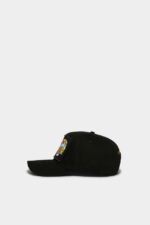 Dsquared2 Iconic Chinese NY Baseball Cap BLACK/RED - Image 4