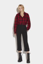 Dsquared2 Iconic Cuffed Bell Bottom Trousers D2 BLACK - Image 3