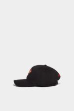 Dsquared2 Iconic D2 Baseball Cap BLACK - Image 3