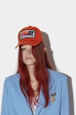 Dsquared2 Iconic D2 Baseball Cap ORANGE