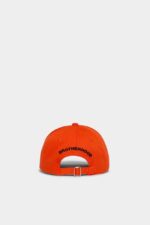 Dsquared2 Iconic D2 Baseball Cap ORANGE - Image 3