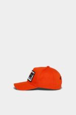 Dsquared2 Iconic D2 Baseball Cap ORANGE - Image 4