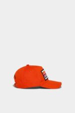 Dsquared2 Iconic D2 Baseball Cap ORANGE - Image 5