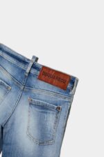 Dsquared2 Iconic D2 Kids BLUE DENIM Shorts - Image 4