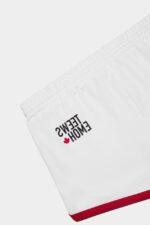 Dsquared2 Iconic D2 Kids Sweatshorts CAMELLIA ROSE/WHITE - Image 4