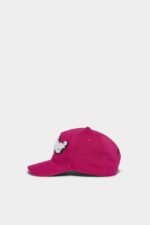 Dsquared2 Iconic D2 Patch Baseball Cap CYCLAMEN - Image 3