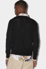 Dsquared2 Iconic D2 Round Neck Sweater RED - Image 2