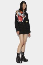 Dsquared2 Iconic D2 Tiger Mini Skirt RED/BLACK