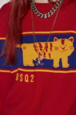 Dsquared2 Iconic D2 Tiger Round Neck Sweater - Image 3