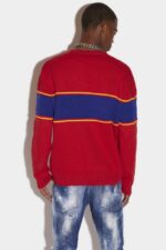 Dsquared2 Iconic D2 Tiger Round Neck Sweater FANTASY - Image 2
