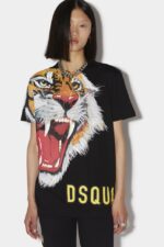 Dsquared2 Iconic D2 Tiger T-Shirt D2 BLACK
