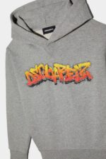 Dsquared2 Iconic D2Kids Hoodie GREY - Image 3