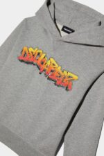 Dsquared2 Iconic D2Kids Hoodie GREY - Image 4