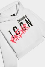 Dsquared2 Iconic D2Kids Hoodie WHITE - Image 3
