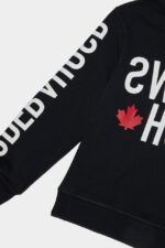 Dsquared2 Iconic D2Kids Hoodie WHITE/BLACK - Image 4