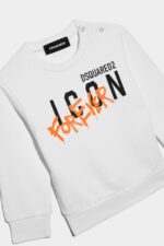 Dsquared2 Iconic D2Kids Icon Forever Sweatshirt FANTASY/WHITE - Image 3